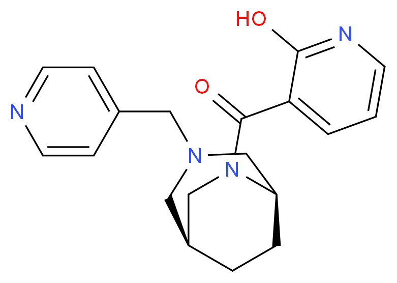 3-{[(1S*,5R*)-3-(4-pyridinylmethyl)-3,6-diazabicyclo[3.2.2]non-6-yl]carbonyl}-2-pyridinol_Molecular_structure_CAS_)