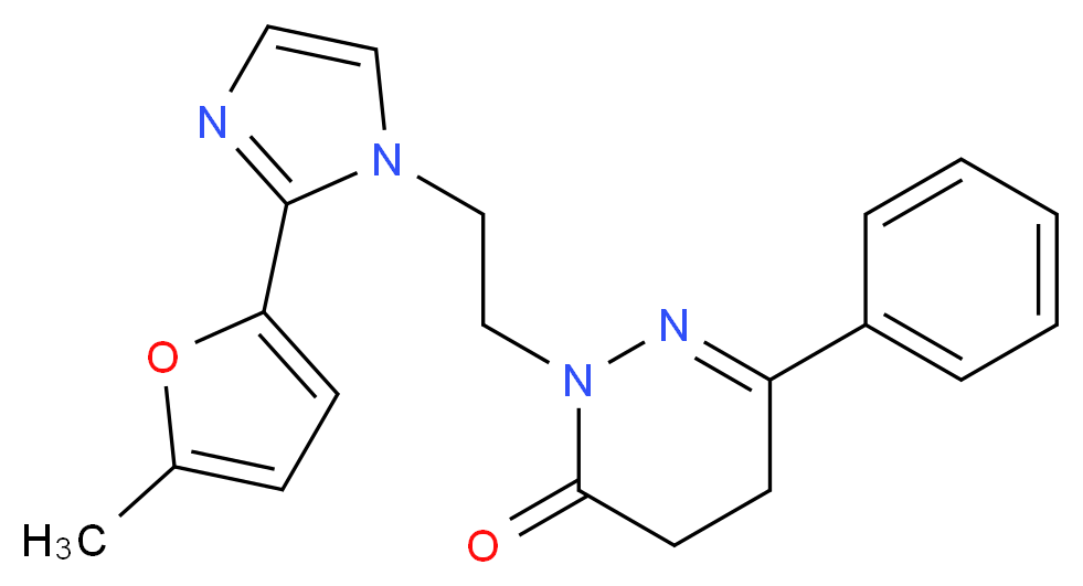 2-{2-[2-(5-methyl-2-furyl)-1H-imidazol-1-yl]ethyl}-6-phenyl-4,5-dihydropyridazin-3(2H)-one_Molecular_structure_CAS_)
