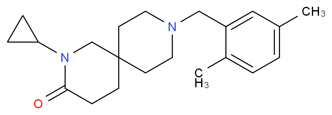2-cyclopropyl-9-(2,5-dimethylbenzyl)-2,9-diazaspiro[5.5]undecan-3-one_Molecular_structure_CAS_)