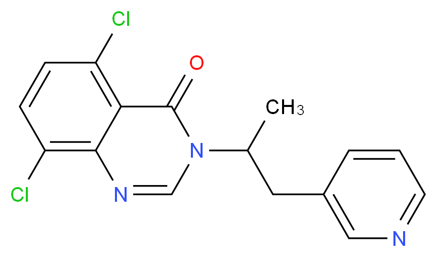 5,8-dichloro-3-(1-methyl-2-pyridin-3-ylethyl)quinazolin-4(3H)-one_Molecular_structure_CAS_)