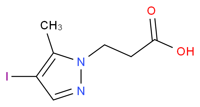 3-(4-Iodo-5-methyl-1H-pyrazol-1-yl)propanoic acid_Molecular_structure_CAS_)