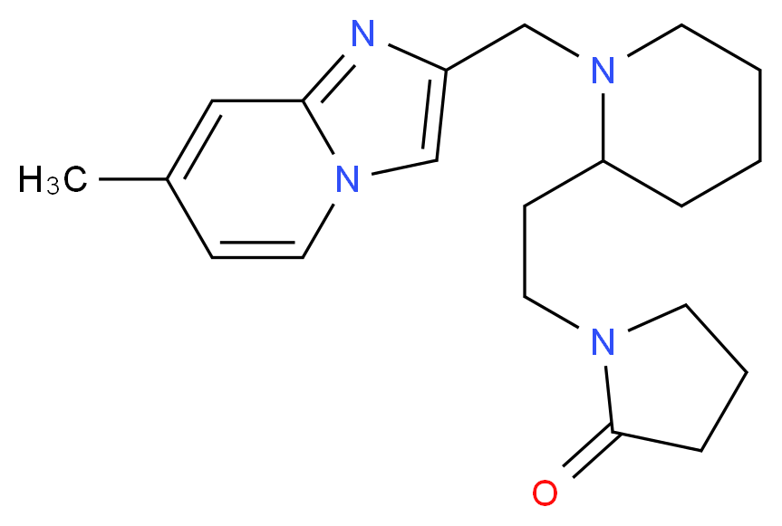 1-(2-{1-[(7-methylimidazo[1,2-a]pyridin-2-yl)methyl]-2-piperidinyl}ethyl)-2-pyrrolidinone_Molecular_structure_CAS_)