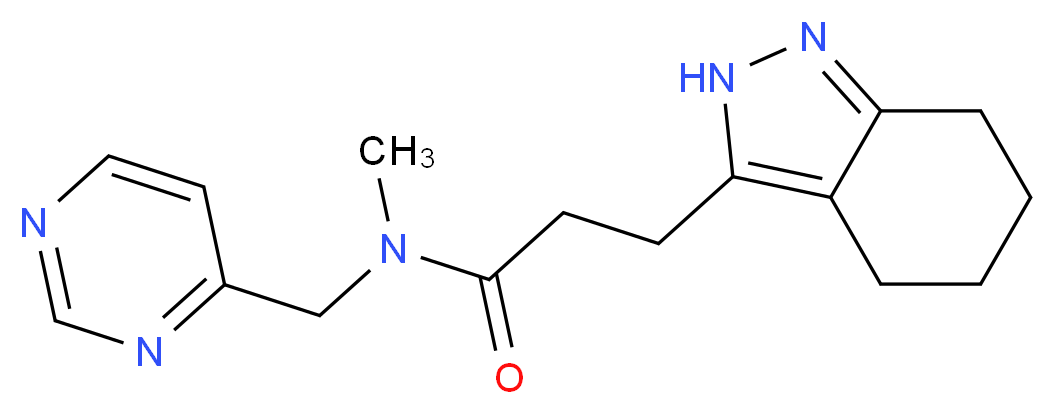 N-methyl-N-(4-pyrimidinylmethyl)-3-(4,5,6,7-tetrahydro-2H-indazol-3-yl)propanamide_Molecular_structure_CAS_)