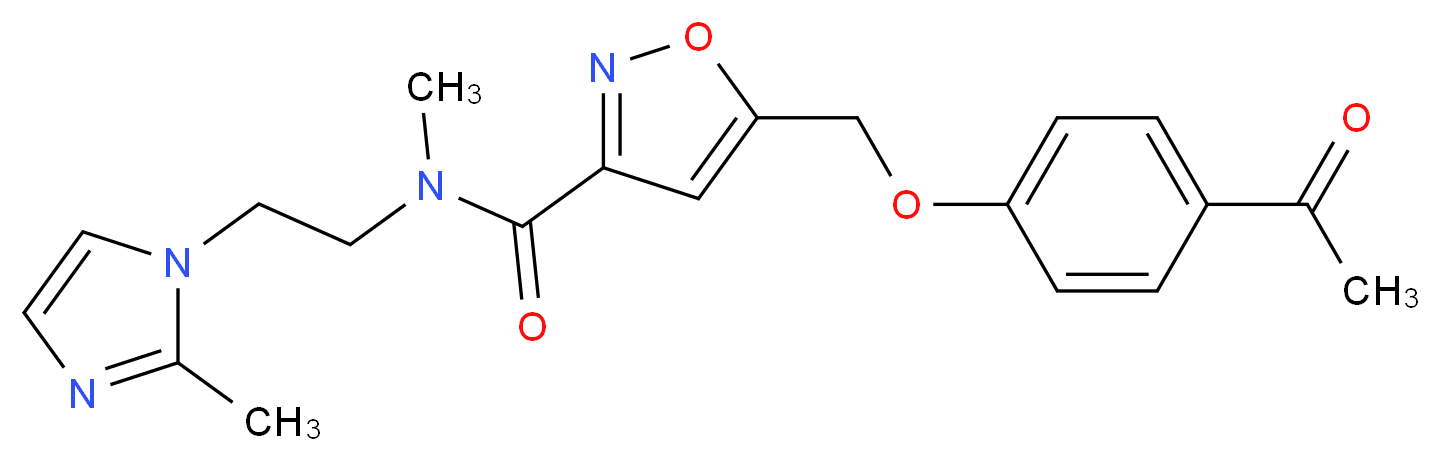 5-[(4-acetylphenoxy)methyl]-N-methyl-N-[2-(2-methyl-1H-imidazol-1-yl)ethyl]-3-isoxazolecarboxamide_Molecular_structure_CAS_)