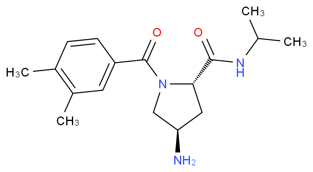 (2S,4R)-4-amino-1-(3,4-dimethylbenzoyl)-N-isopropylpyrrolidine-2-carboxamide_Molecular_structure_CAS_)