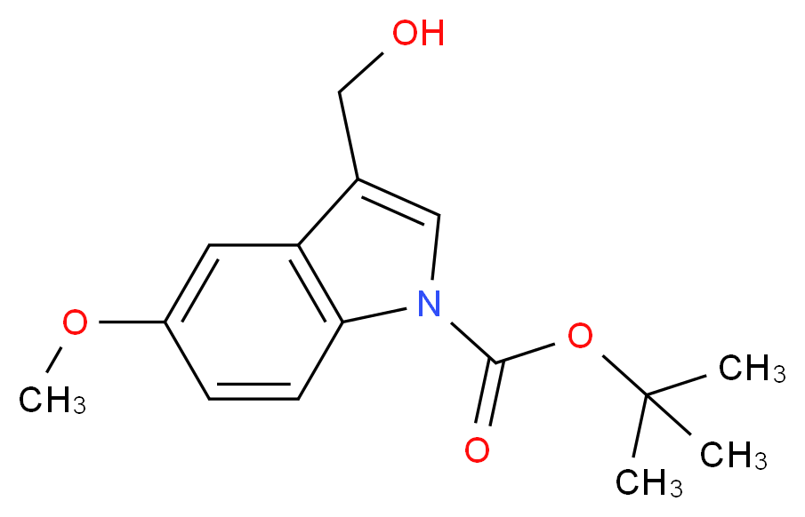 tert-Butyl 3-(hydroxymethyl)-5-methoxy-1H-indole-1-carboxylate_Molecular_structure_CAS_600136-09-2)