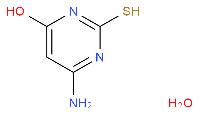 4-Amino-6-hydroxy-2-mercaptopyrimidine monohydrate_Molecular_structure_CAS_65802-56-4)