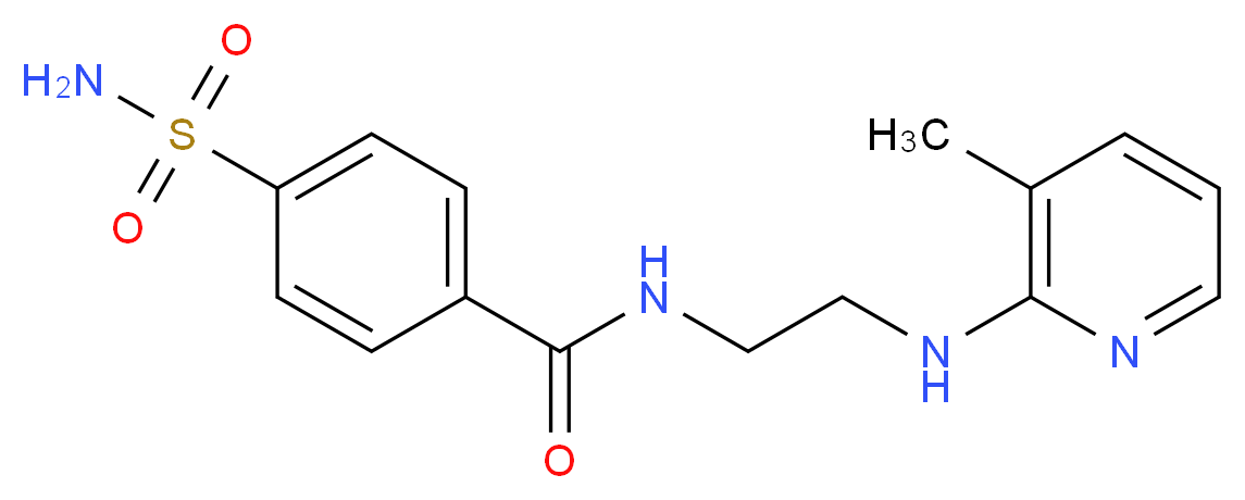 4-(aminosulfonyl)-N-{2-[(3-methylpyridin-2-yl)amino]ethyl}benzamide_Molecular_structure_CAS_)