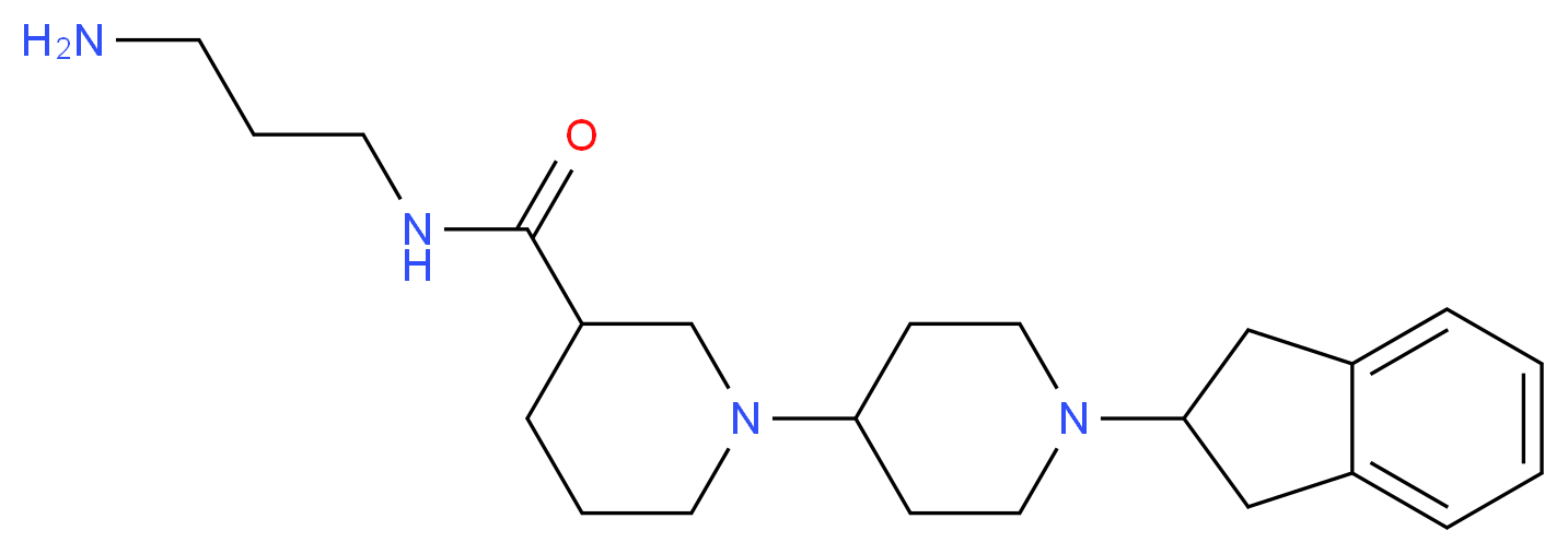 N-(3-aminopropyl)-1'-(2,3-dihydro-1H-inden-2-yl)-1,4'-bipiperidine-3-carboxamide_Molecular_structure_CAS_)