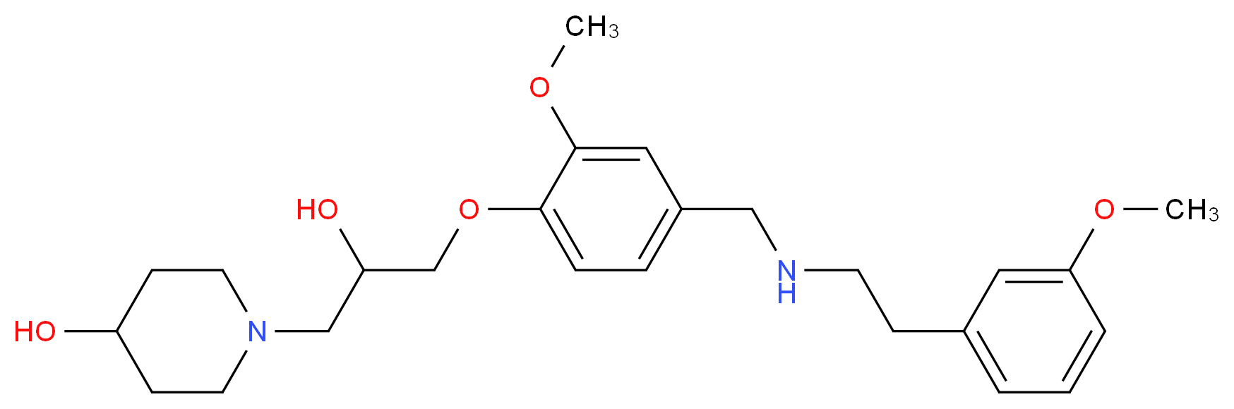1-{2-hydroxy-3-[2-methoxy-4-({[2-(3-methoxyphenyl)ethyl]amino}methyl)phenoxy]propyl}-4-piperidinol_Molecular_structure_CAS_)