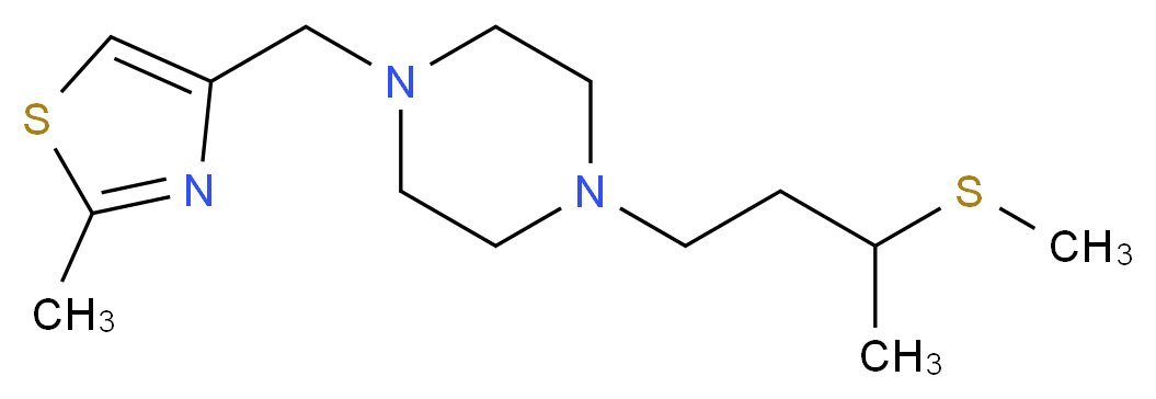 1-[(2-methyl-1,3-thiazol-4-yl)methyl]-4-[3-(methylthio)butyl]piperazine_Molecular_structure_CAS_)