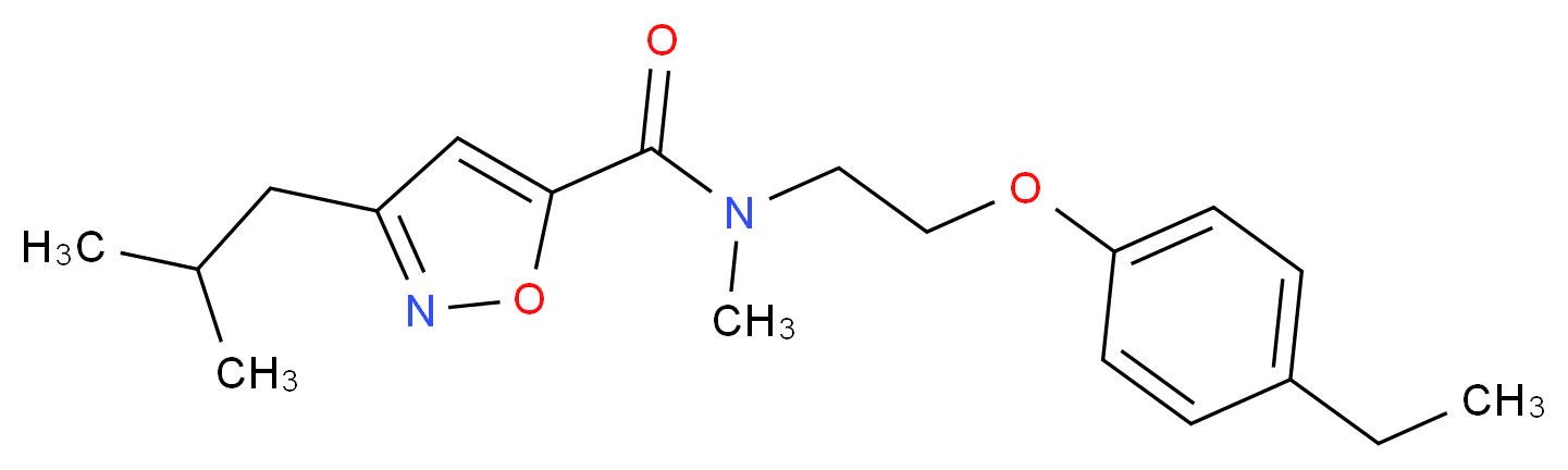 N-[2-(4-ethylphenoxy)ethyl]-3-isobutyl-N-methylisoxazole-5-carboxamide_Molecular_structure_CAS_)