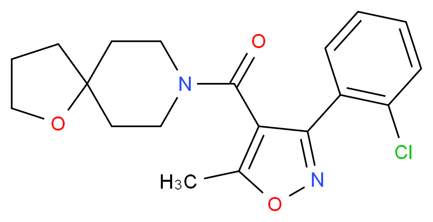 8-{[3-(2-chlorophenyl)-5-methyl-4-isoxazolyl]carbonyl}-1-oxa-8-azaspiro[4.5]decane_Molecular_structure_CAS_)