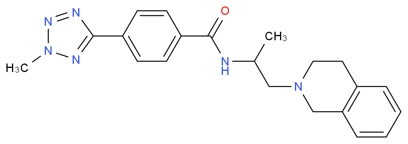 N-[2-(3,4-dihydroisoquinolin-2(1H)-yl)-1-methylethyl]-4-(2-methyl-2H-tetrazol-5-yl)benzamide_Molecular_structure_CAS_)