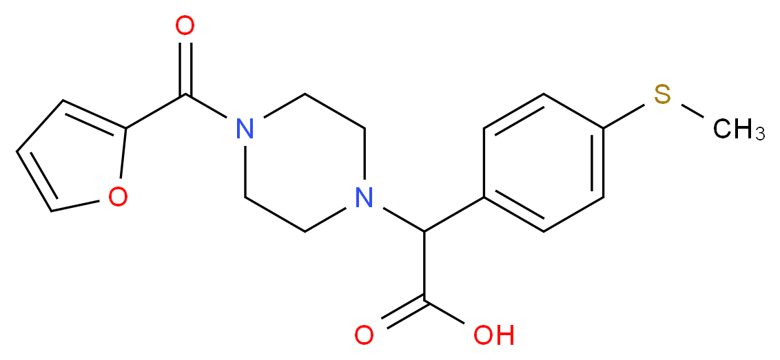 [4-(2-furoyl)piperazin-1-yl][4-(methylthio)phenyl]acetic acid_Molecular_structure_CAS_)
