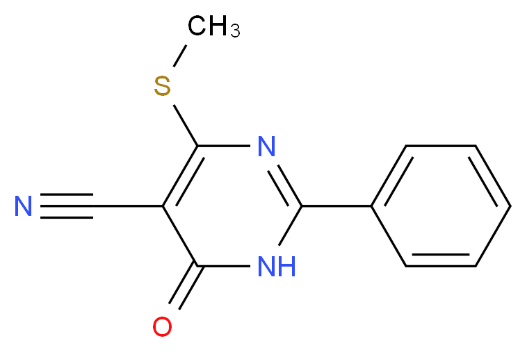 4-(methylthio)-6-oxo-2-phenyl-1,6-dihydropyrimidine-5-carbonitrile_Molecular_structure_CAS_15908-64-2)