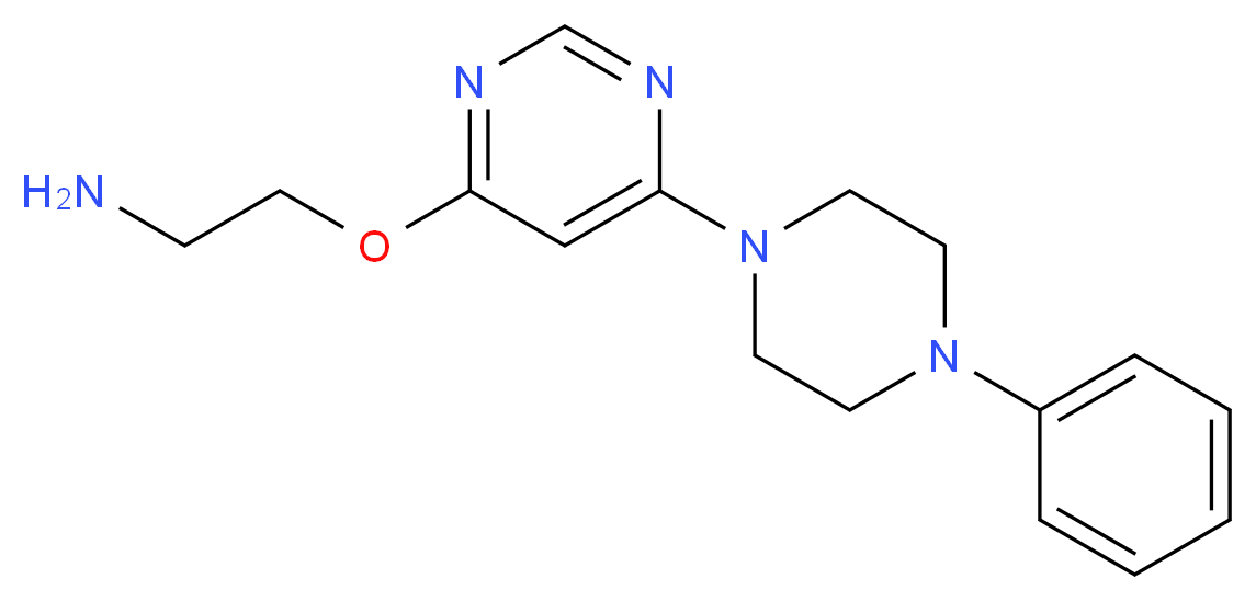 (2-{[6-(4-phenylpiperazin-1-yl)pyrimidin-4-yl]oxy}ethyl)amine_Molecular_structure_CAS_)