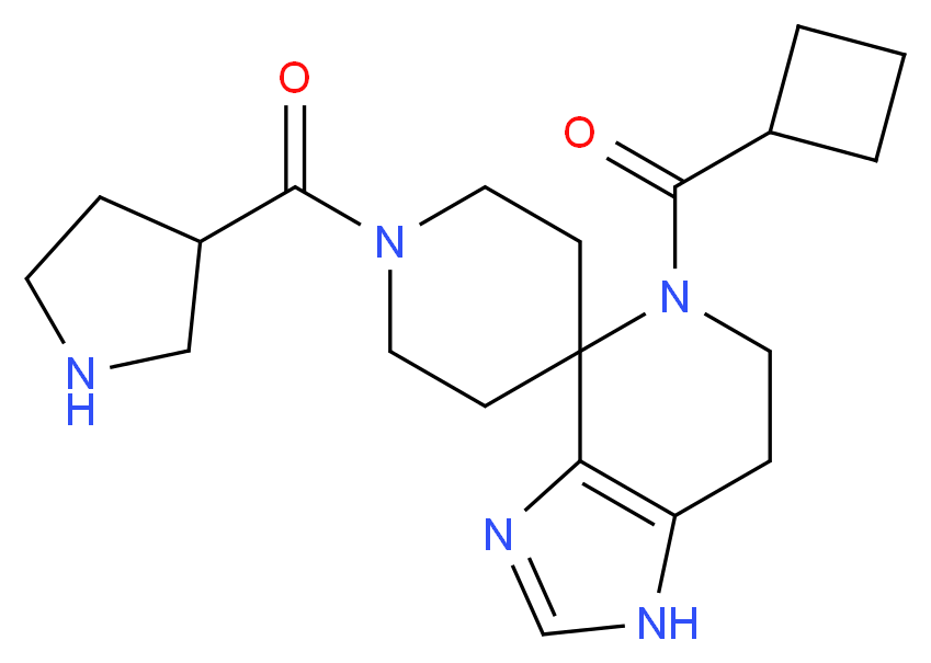 5-(cyclobutylcarbonyl)-1'-(pyrrolidin-3-ylcarbonyl)-1,5,6,7-tetrahydrospiro[imidazo[4,5-c]pyridine-4,4'-piperidine]_Molecular_structure_CAS_)