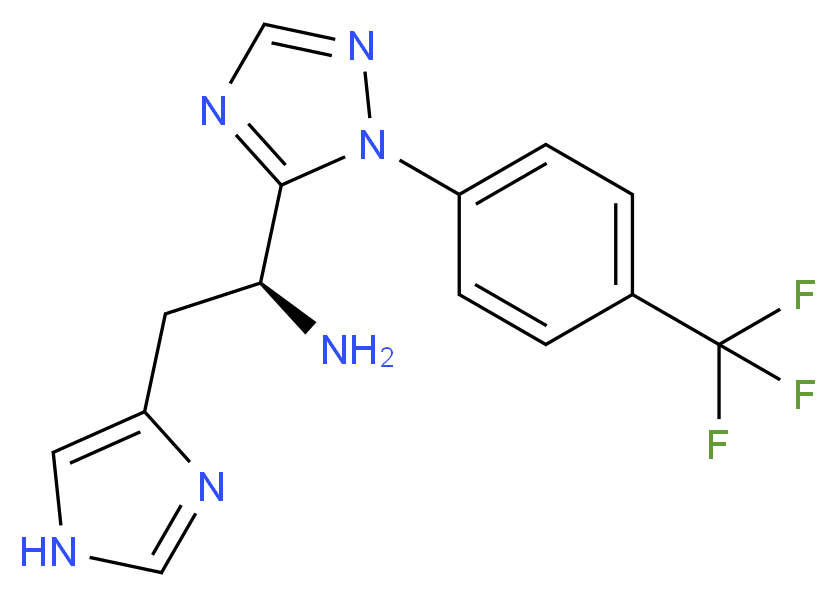 ((1S)-2-(1H-imidazol-4-yl)-1-{1-[4-(trifluoromethyl)phenyl]-1H-1,2,4-triazol-5-yl}ethyl)amine_Molecular_structure_CAS_)