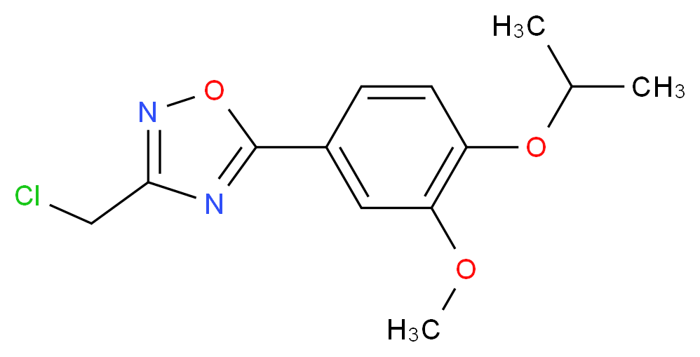 3-(chloromethyl)-5-(4-isopropoxy-3-methoxyphenyl)-1,2,4-oxadiazole_Molecular_structure_CAS_)