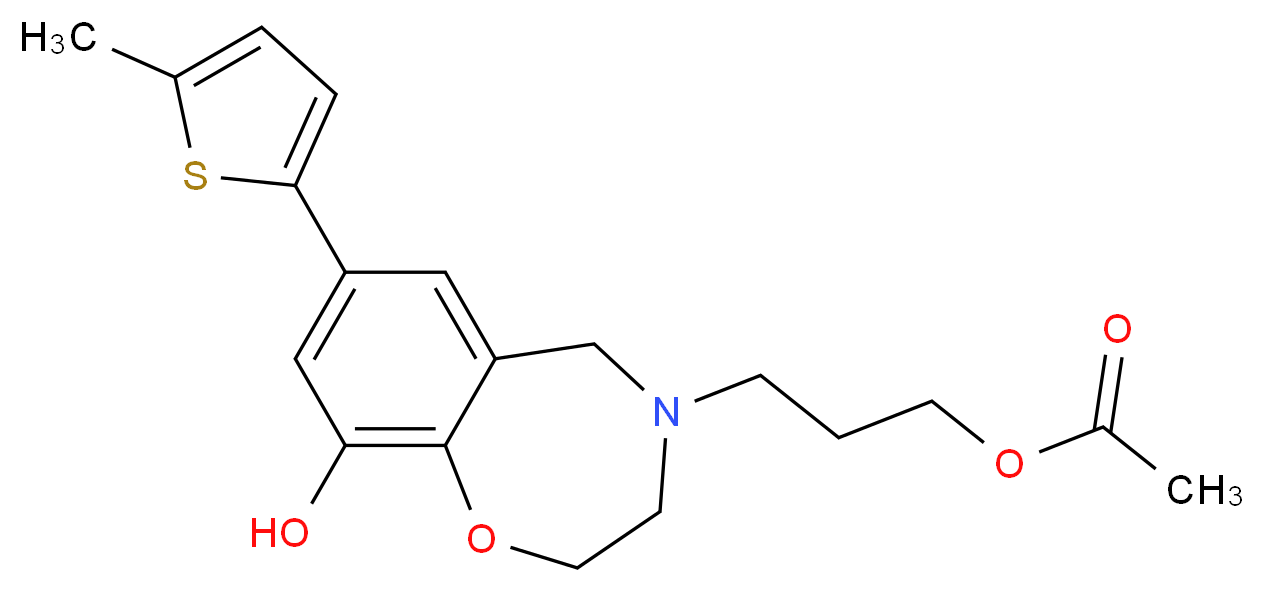 3-[9-hydroxy-7-(5-methyl-2-thienyl)-2,3-dihydro-1,4-benzoxazepin-4(5H)-yl]propyl acetate_Molecular_structure_CAS_)
