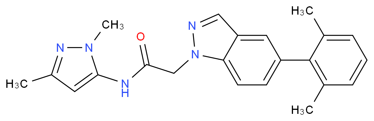 2-[5-(2,6-dimethylphenyl)-1H-indazol-1-yl]-N-(1,3-dimethyl-1H-pyrazol-5-yl)acetamide_Molecular_structure_CAS_)