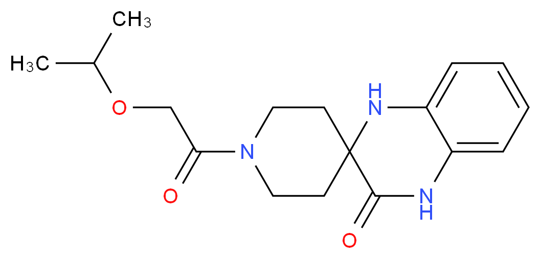 1-(isopropoxyacetyl)-1',4'-dihydro-3'H-spiro[piperidine-4,2'-quinoxalin]-3'-one_Molecular_structure_CAS_)
