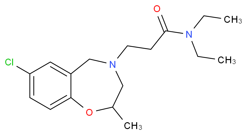 3-(7-chloro-2-methyl-2,3-dihydro-1,4-benzoxazepin-4(5H)-yl)-N,N-diethylpropanamide_Molecular_structure_CAS_)