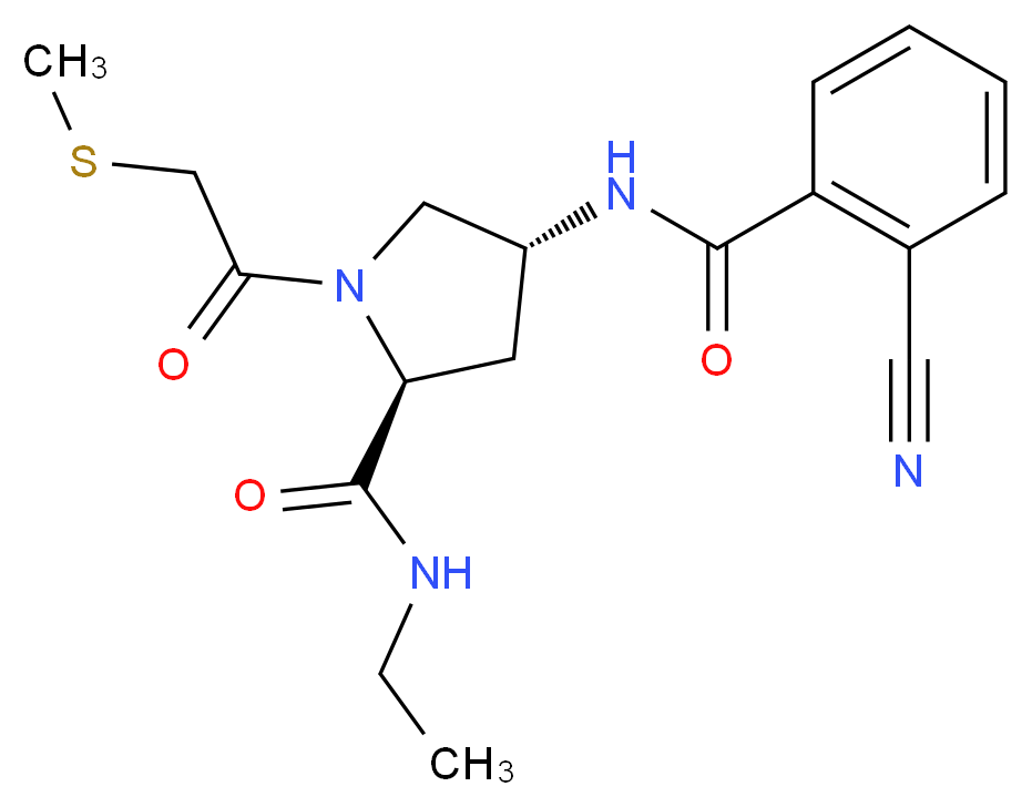 (4R)-4-[(2-cyanobenzoyl)amino]-N-ethyl-1-[(methylthio)acetyl]-L-prolinamide_Molecular_structure_CAS_)