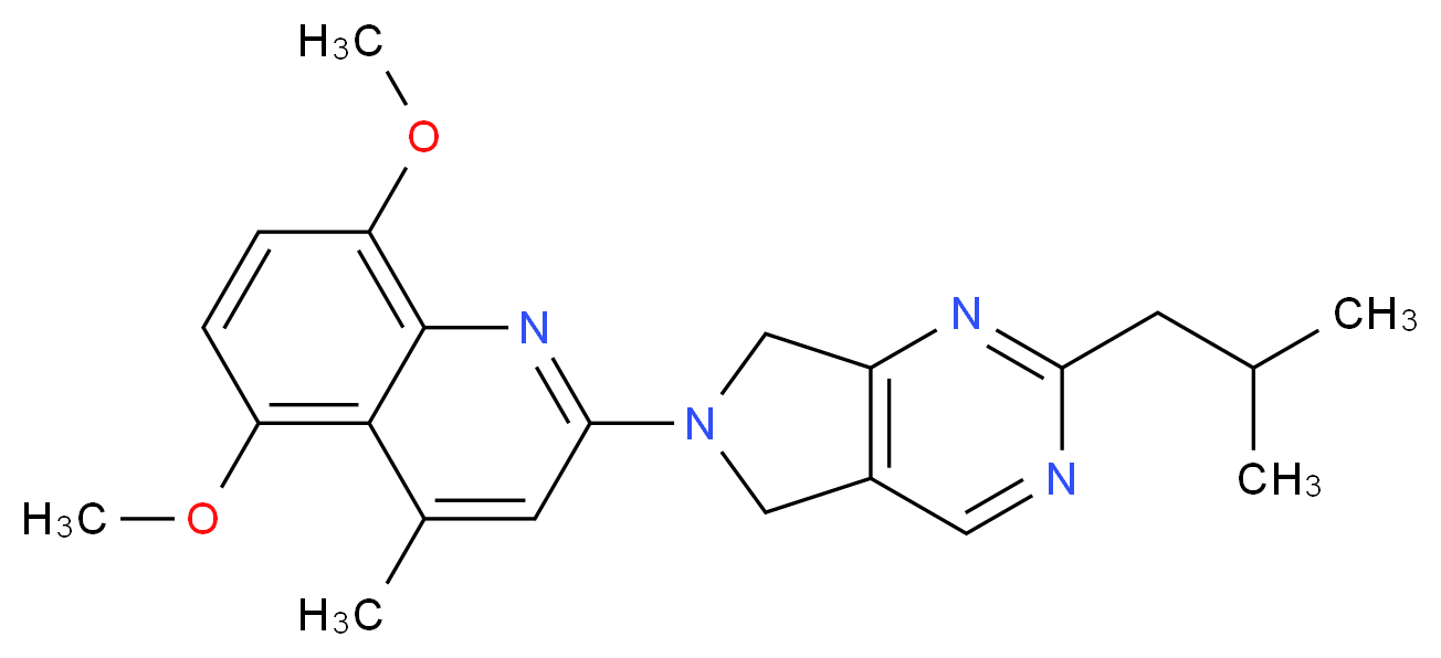 2-(2-isobutyl-5,7-dihydro-6H-pyrrolo[3,4-d]pyrimidin-6-yl)-5,8-dimethoxy-4-methylquinoline_Molecular_structure_CAS_)