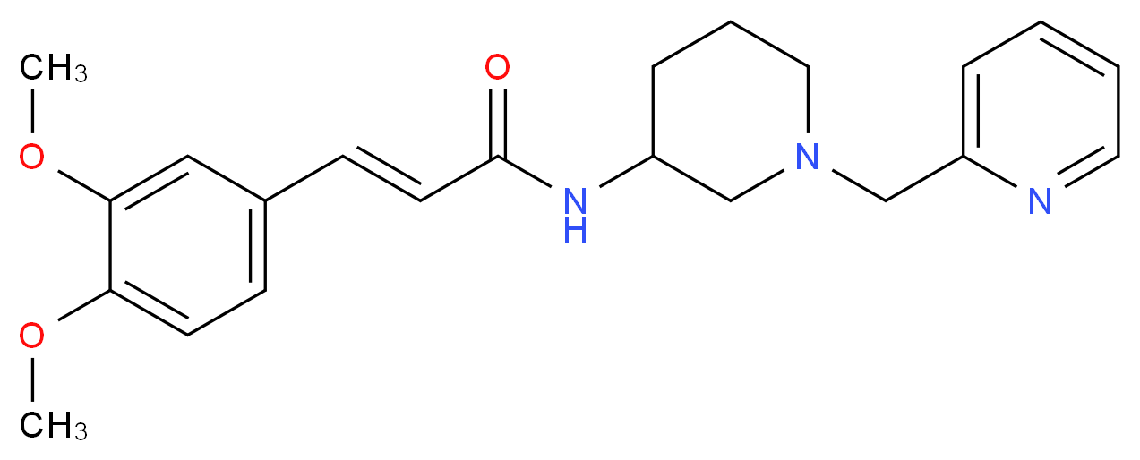 (2E)-3-(3,4-dimethoxyphenyl)-N-[1-(2-pyridinylmethyl)-3-piperidinyl]acrylamide_Molecular_structure_CAS_)