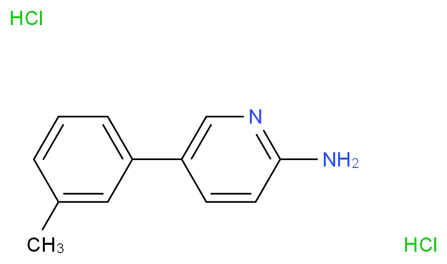 5-(m-Tolyl)pyridin-2-amine dihydrochloride_Molecular_structure_CAS_1189458-99-8)