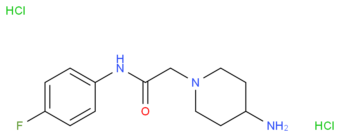 2-(4-Aminopiperidin-1-yl)-N-(4-fluorophenyl)-acetamide dihydrochloride_Molecular_structure_CAS_)
