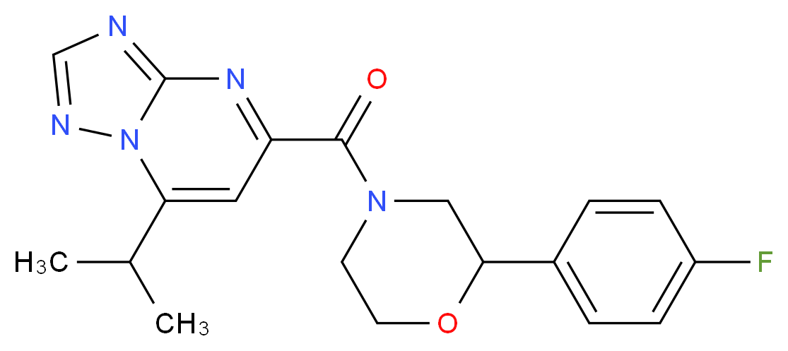 5-{[2-(4-fluorophenyl)morpholin-4-yl]carbonyl}-7-isopropyl[1,2,4]triazolo[1,5-a]pyrimidine_Molecular_structure_CAS_)