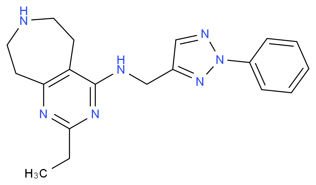2-ethyl-N-[(2-phenyl-2H-1,2,3-triazol-4-yl)methyl]-6,7,8,9-tetrahydro-5H-pyrimido[4,5-d]azepin-4-amine_Molecular_structure_CAS_)