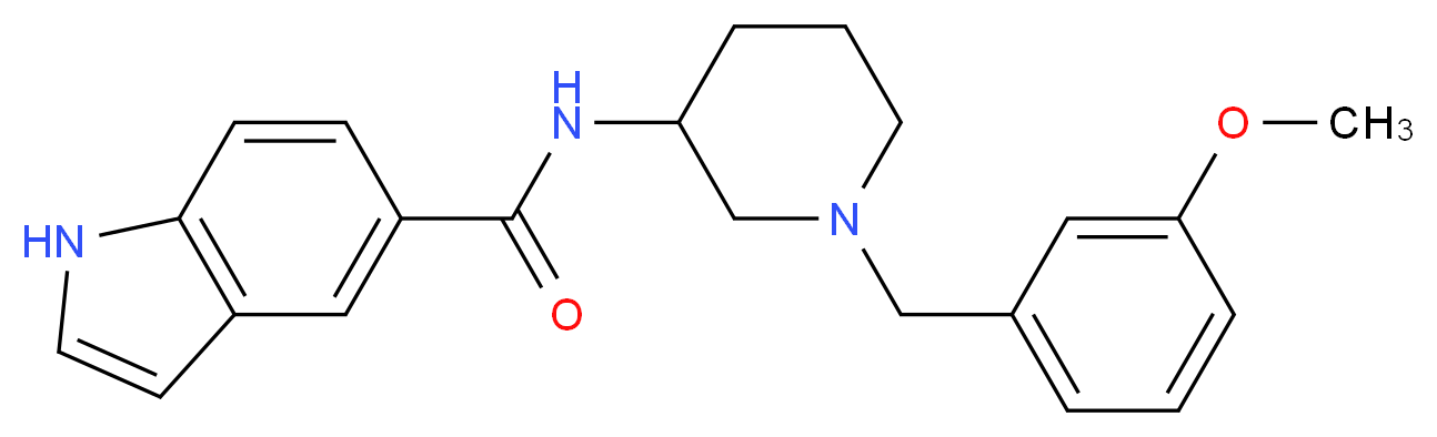 N-[1-(3-methoxybenzyl)-3-piperidinyl]-1H-indole-5-carboxamide_Molecular_structure_CAS_)