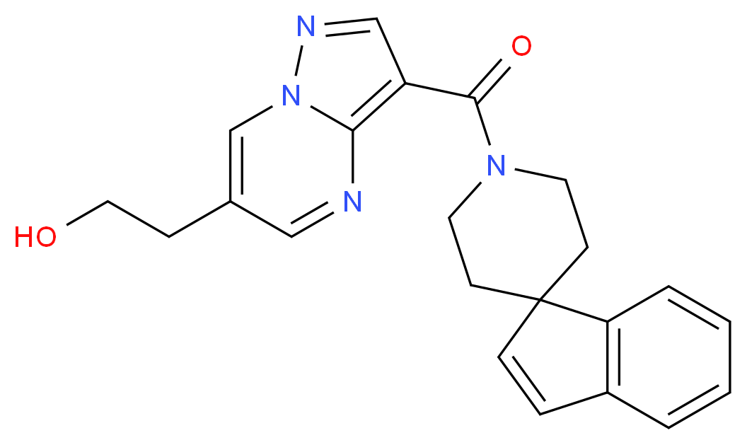 2-[3-(1'H-spiro[indene-1,4'-piperidin]-1'-ylcarbonyl)pyrazolo[1,5-a]pyrimidin-6-yl]ethanol_Molecular_structure_CAS_)