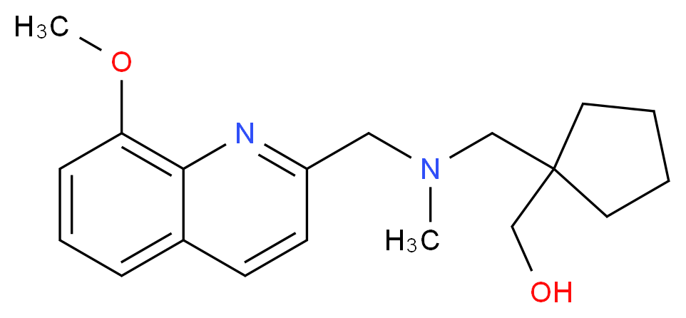 (1-{[[(8-methoxyquinolin-2-yl)methyl](methyl)amino]methyl}cyclopentyl)methanol_Molecular_structure_CAS_)