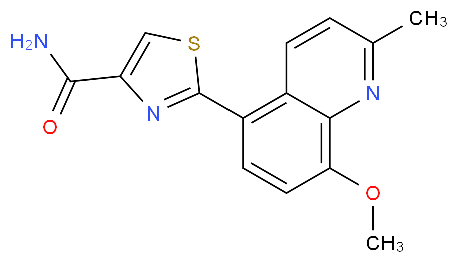 2-(8-methoxy-2-methylquinolin-5-yl)-1,3-thiazole-4-carboxamide_Molecular_structure_CAS_)