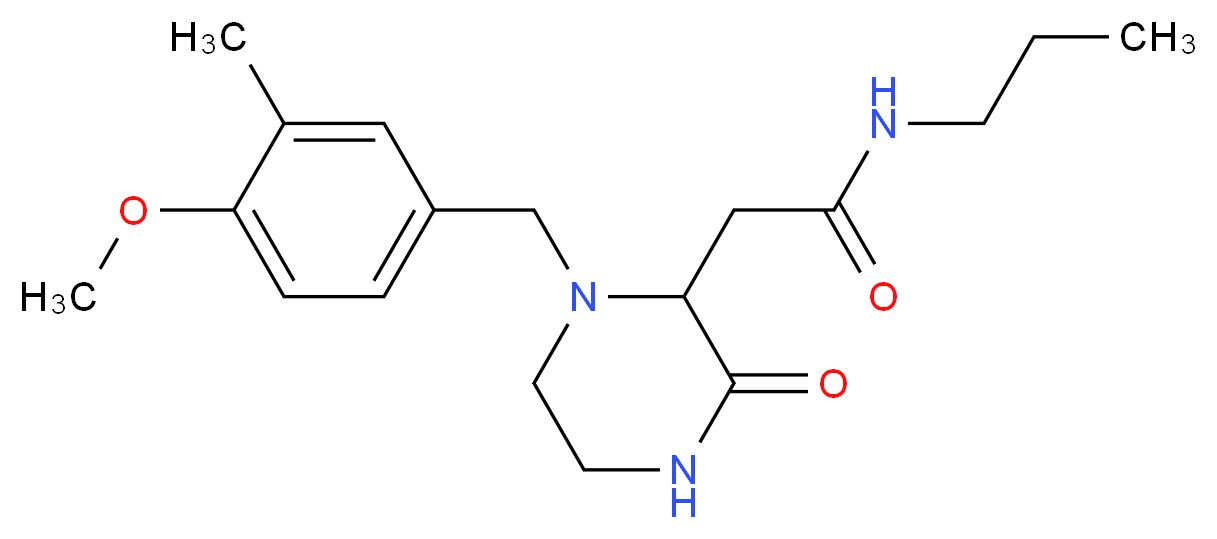 2-[1-(4-methoxy-3-methylbenzyl)-3-oxo-2-piperazinyl]-N-propylacetamide_Molecular_structure_CAS_)