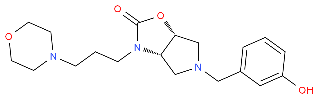 (3aS*,6aR*)-5-(3-hydroxybenzyl)-3-(3-morpholin-4-ylpropyl)hexahydro-2H-pyrrolo[3,4-d][1,3]oxazol-2-one_Molecular_structure_CAS_)