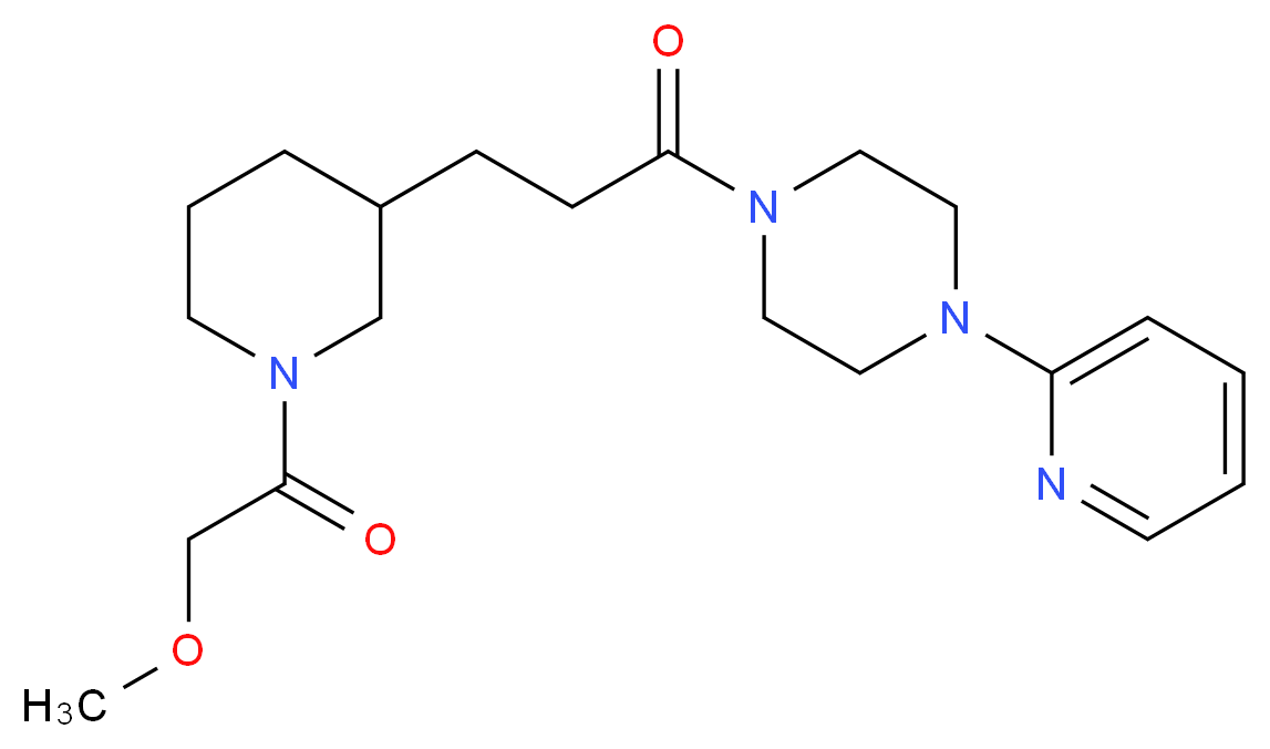1-{3-[1-(methoxyacetyl)piperidin-3-yl]propanoyl}-4-pyridin-2-ylpiperazine_Molecular_structure_CAS_)