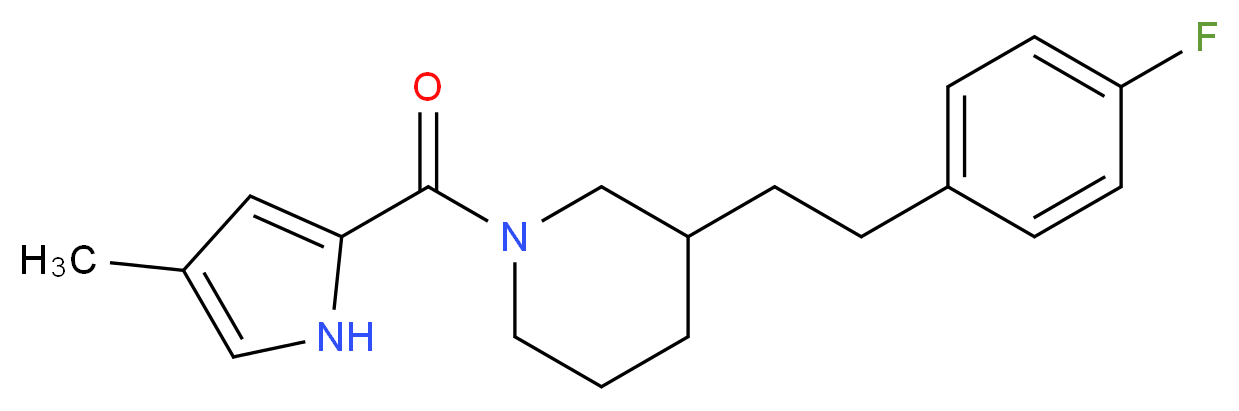 3-[2-(4-fluorophenyl)ethyl]-1-[(4-methyl-1H-pyrrol-2-yl)carbonyl]piperidine_Molecular_structure_CAS_)