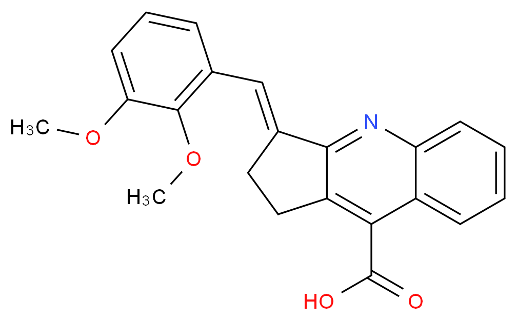 3-(2,3-Dimethoxy-benzylidene)-2,3-dihydro-1H-cyclopenta[b]quinoline-9-carboxylic acid_Molecular_structure_CAS_)