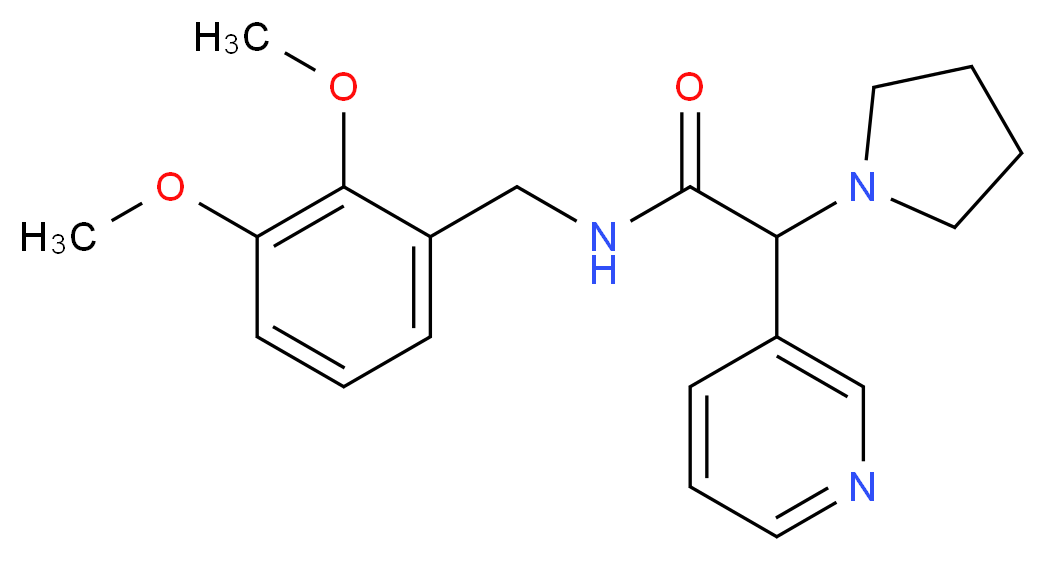 N-(2,3-dimethoxybenzyl)-2-(3-pyridinyl)-2-(1-pyrrolidinyl)acetamide_Molecular_structure_CAS_)