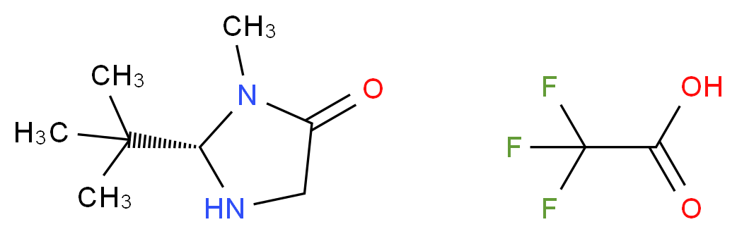 (S)-(+)-2-(tert-Butyl)-3-methyl-4-imidazolidinone trifluoroacetic acid_Molecular_structure_CAS_900503-70-0)