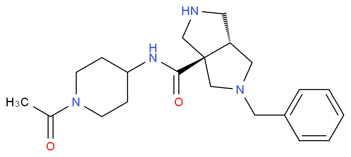(3aR*,6aR*)-N-(1-acetylpiperidin-4-yl)-2-benzylhexahydropyrrolo[3,4-c]pyrrole-3a(1H)-carboxamide_Molecular_structure_CAS_)