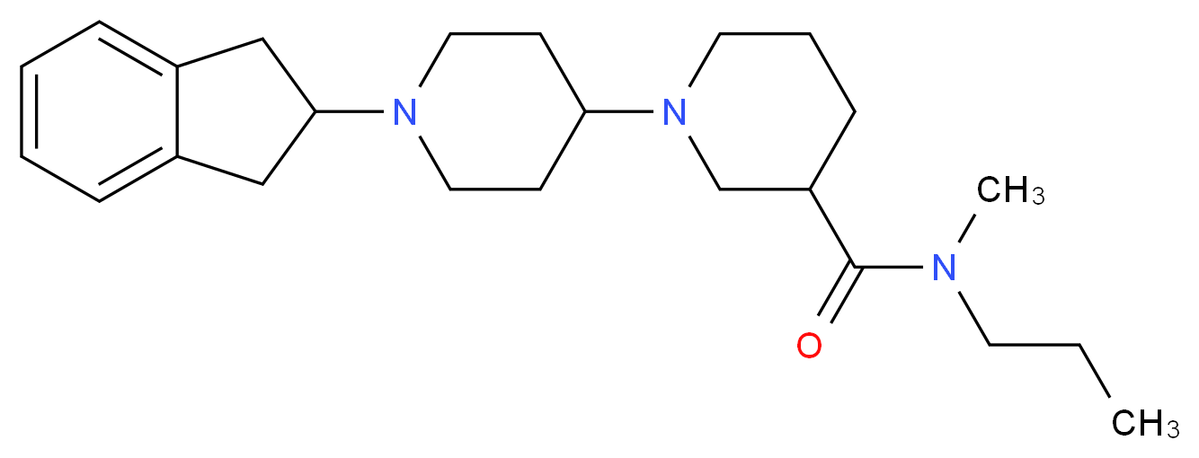 1'-(2,3-dihydro-1H-inden-2-yl)-N-methyl-N-propyl-1,4'-bipiperidine-3-carboxamide_Molecular_structure_CAS_)