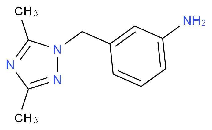 3-[(3,5-dimethyl-1H-1,2,4-triazol-1-yl)methyl]aniline_Molecular_structure_CAS_)