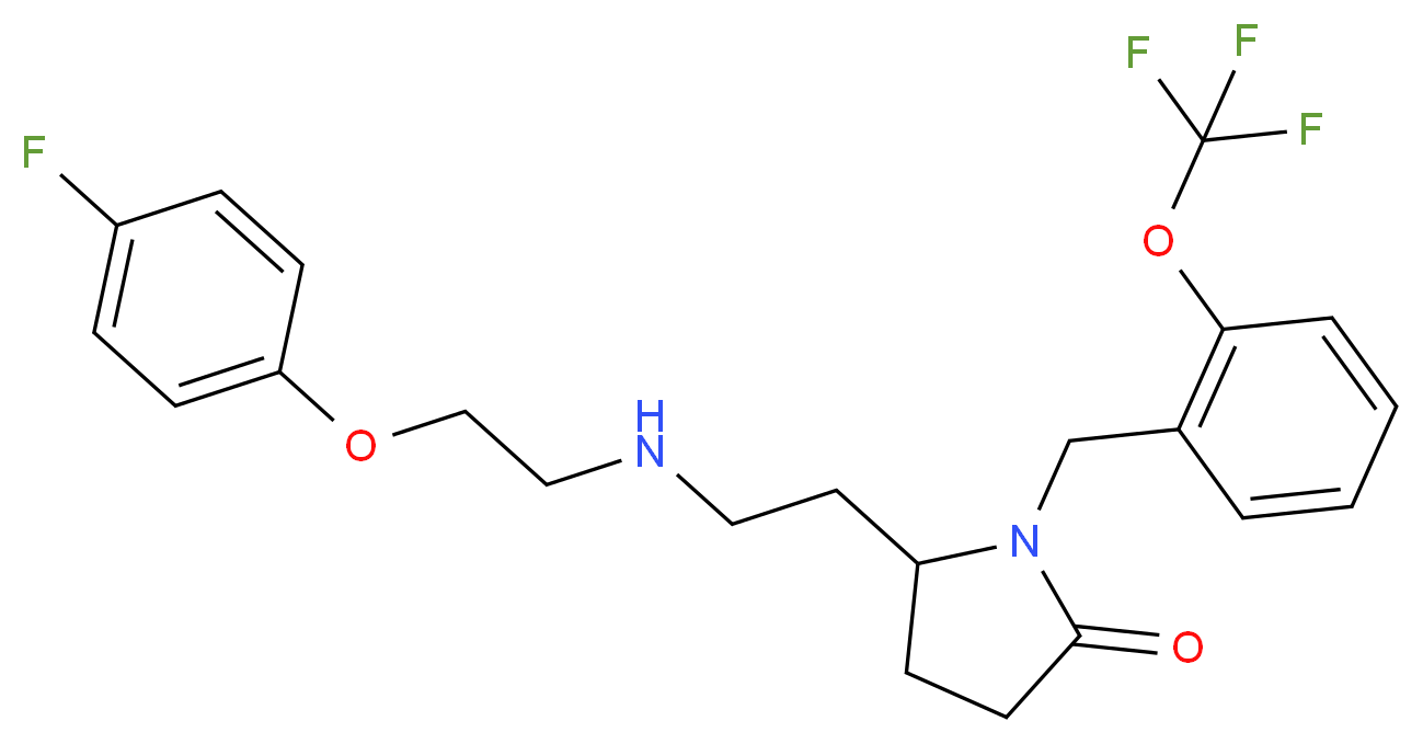 5-(2-{[2-(4-fluorophenoxy)ethyl]amino}ethyl)-1-[2-(trifluoromethoxy)benzyl]-2-pyrrolidinone_Molecular_structure_CAS_)